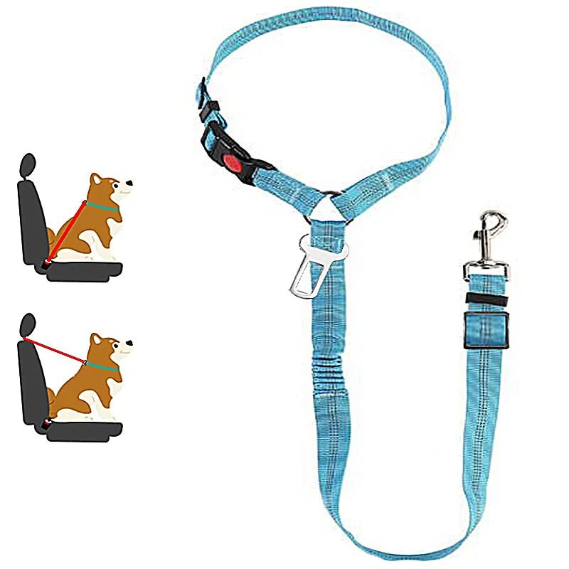 Safe and secure travel for your pet with the Two-in-One Pet Safety Belt - Furrytool