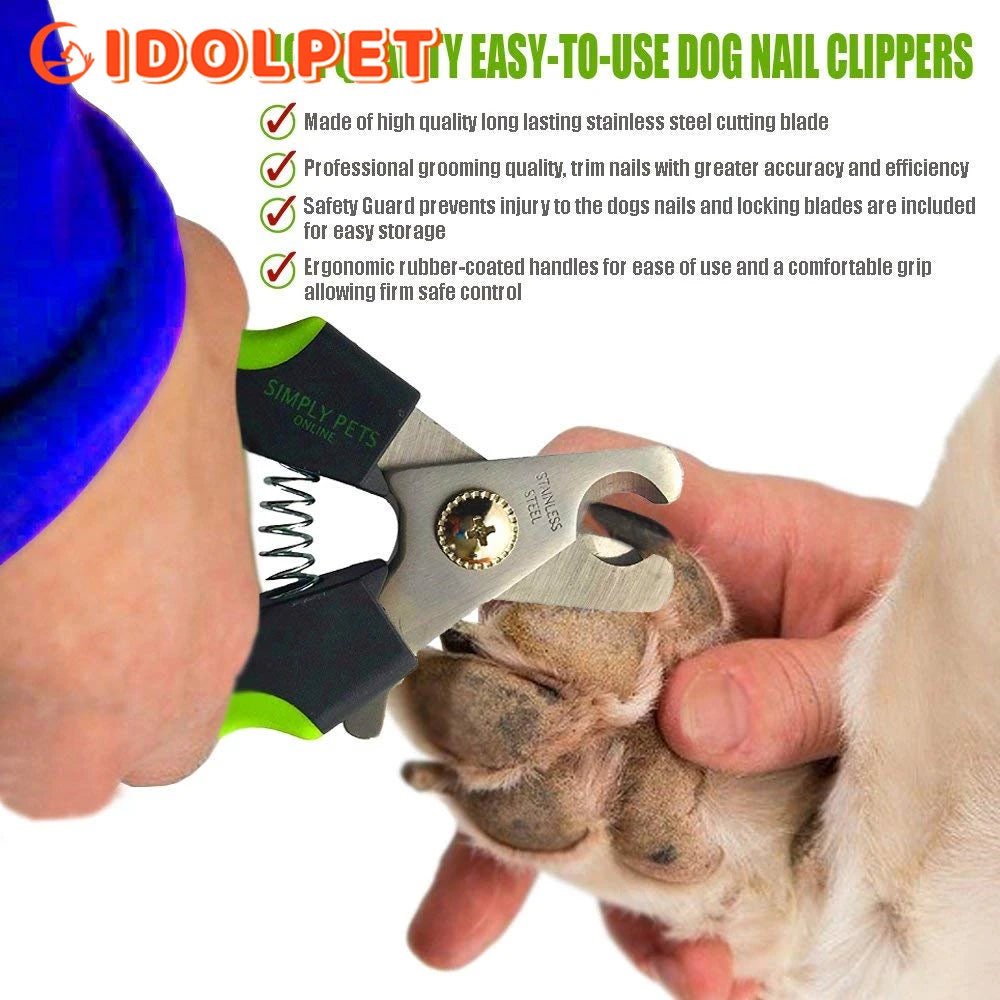 Safe & Smooth Trims: Pro-Grade Dog Nail Clippers with Safety Guard - Perfect for All Sizes! - Furrytool - Safe & Smooth Trims: Pro-Grade Dog Nail Clippers with Safety Guard - Perfect for All Sizes!